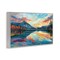Stupell Industries Abstract Swirled Lake & Mountain Framed Giclee Wall Art Design by LSR Design Studio